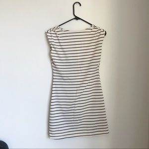 Beige and black Striped dress
